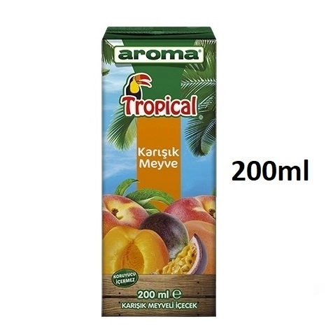 Aroma Tropical Karışık Meyve 200ml Pipetli *27 li Koli