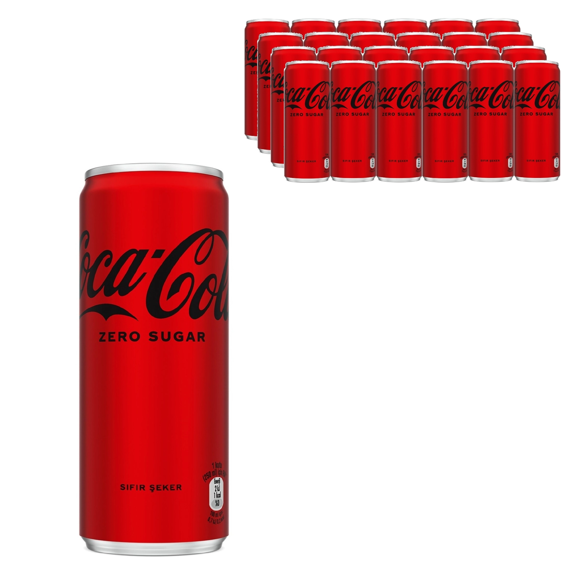 Coca Cola Sıfır Şeker Kutu 330ml *24 lü Koli