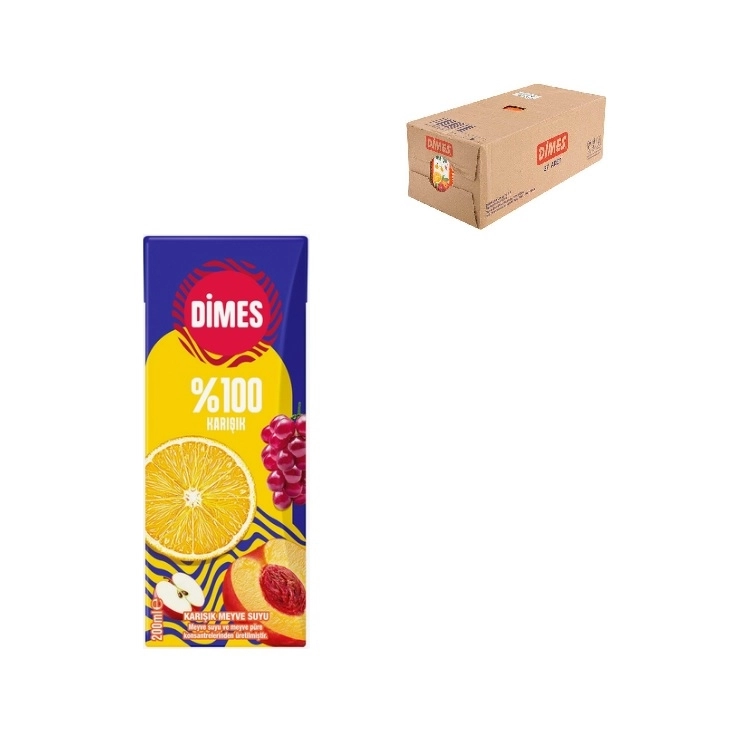 Dimes %100 Karışık 200ml *27 li Koli