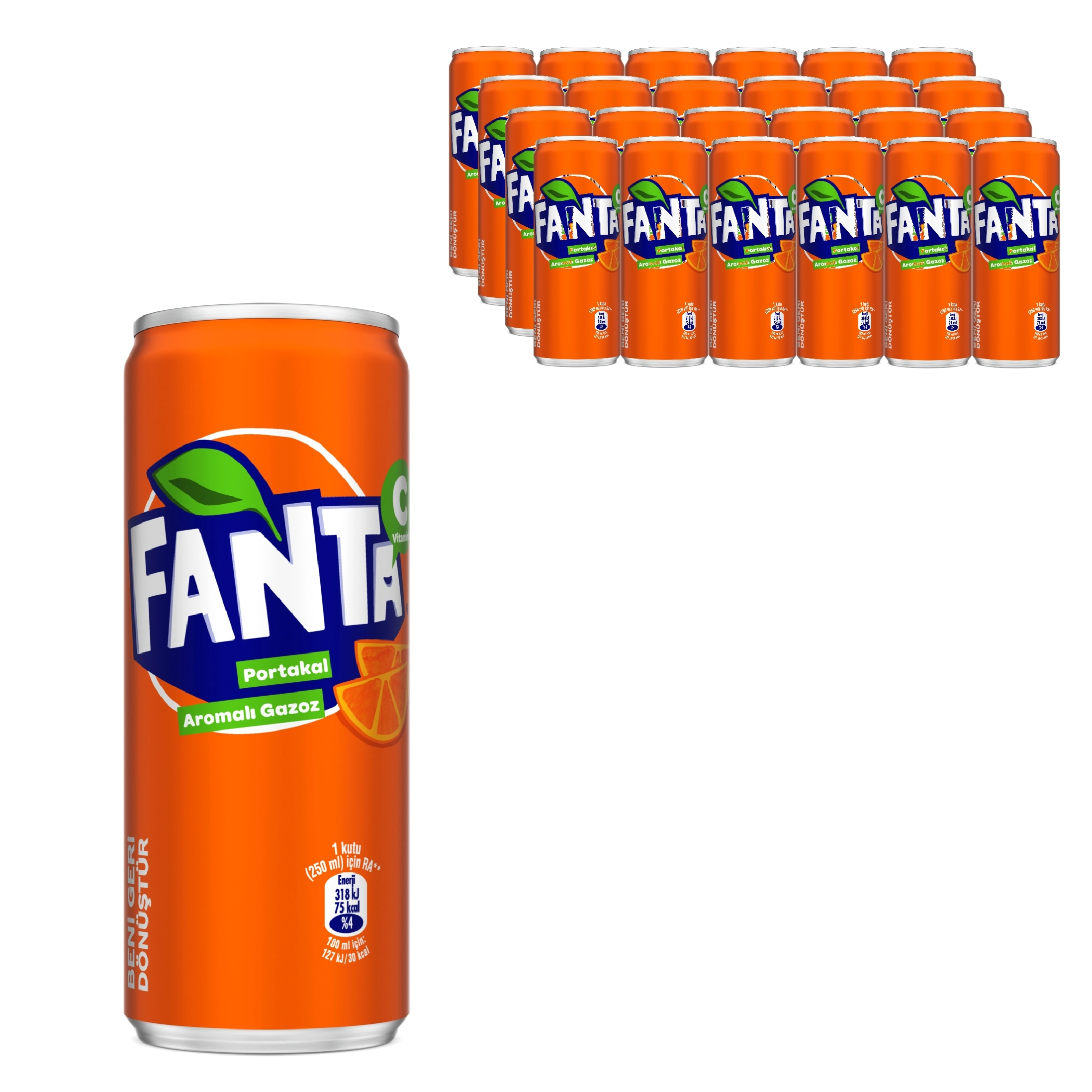 Fanta Portakal Kutu 330ml *24 lü Koli
