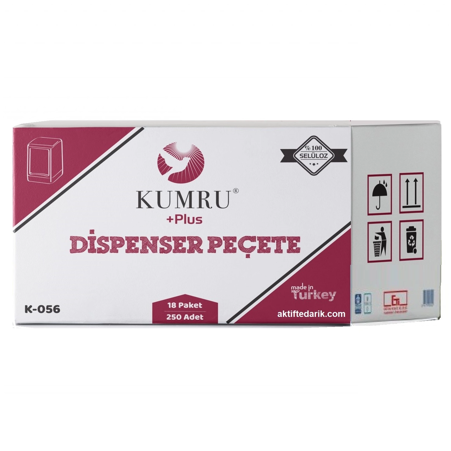 Kumru Plus Dispenser Peçete 250’li *18 Paketli Koli