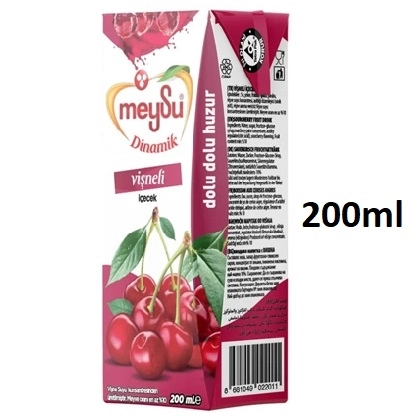 Meysu Dinamik Vişne 200ml Pipetli *27’li Koli