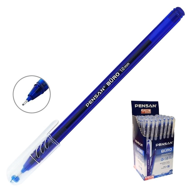 Pensan Büro Tükenmez Kalem Mavi *50 li Paket