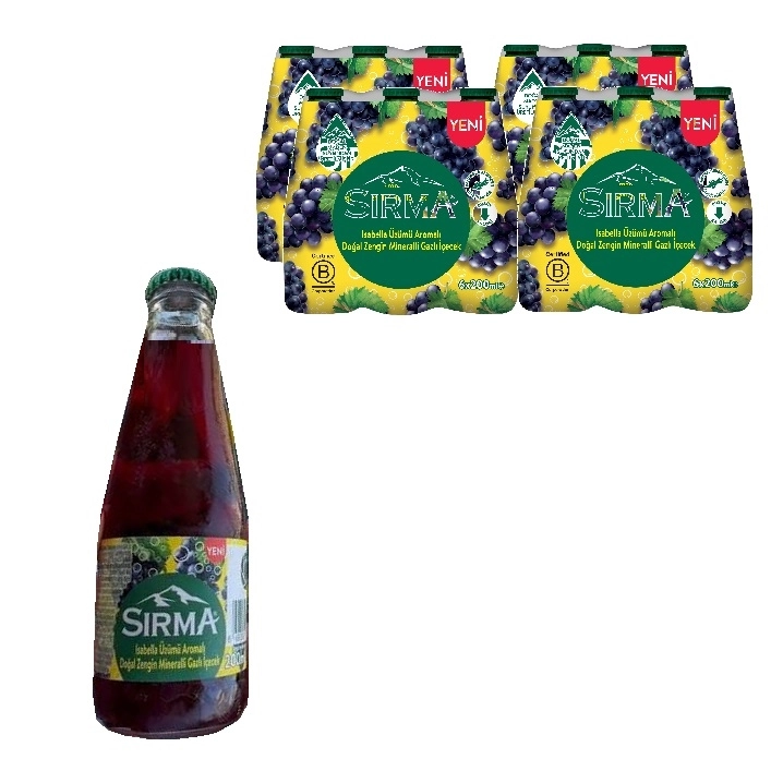 Sırma isabella Üzümlü Soda *24 lü Koli