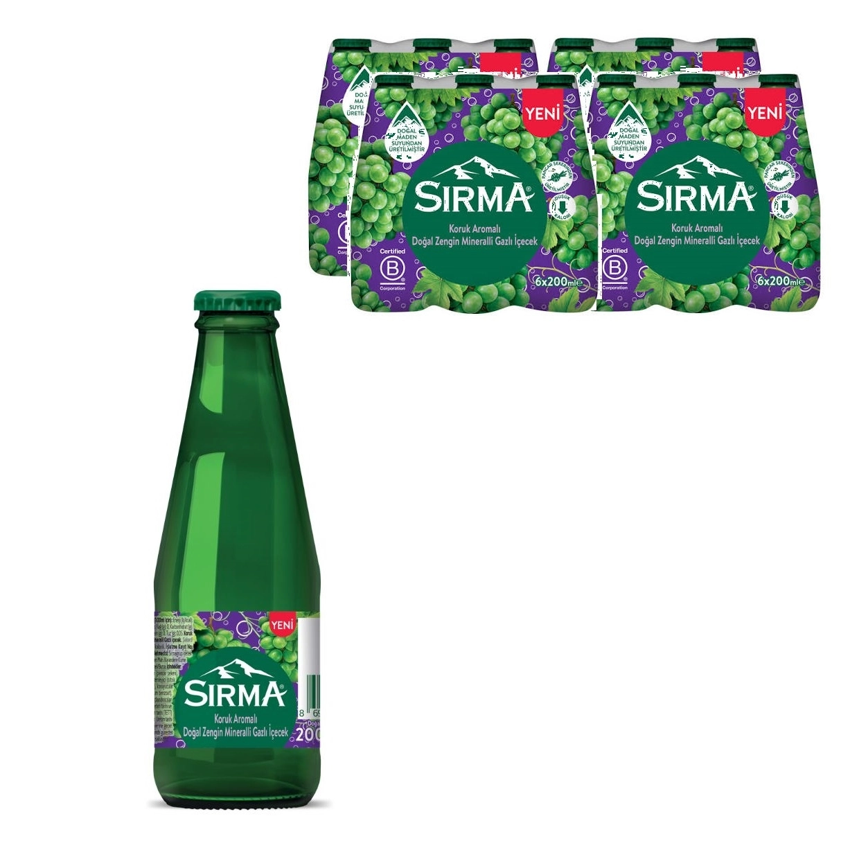 Sırma Koruk Aromalı Soda *24 lü Koli