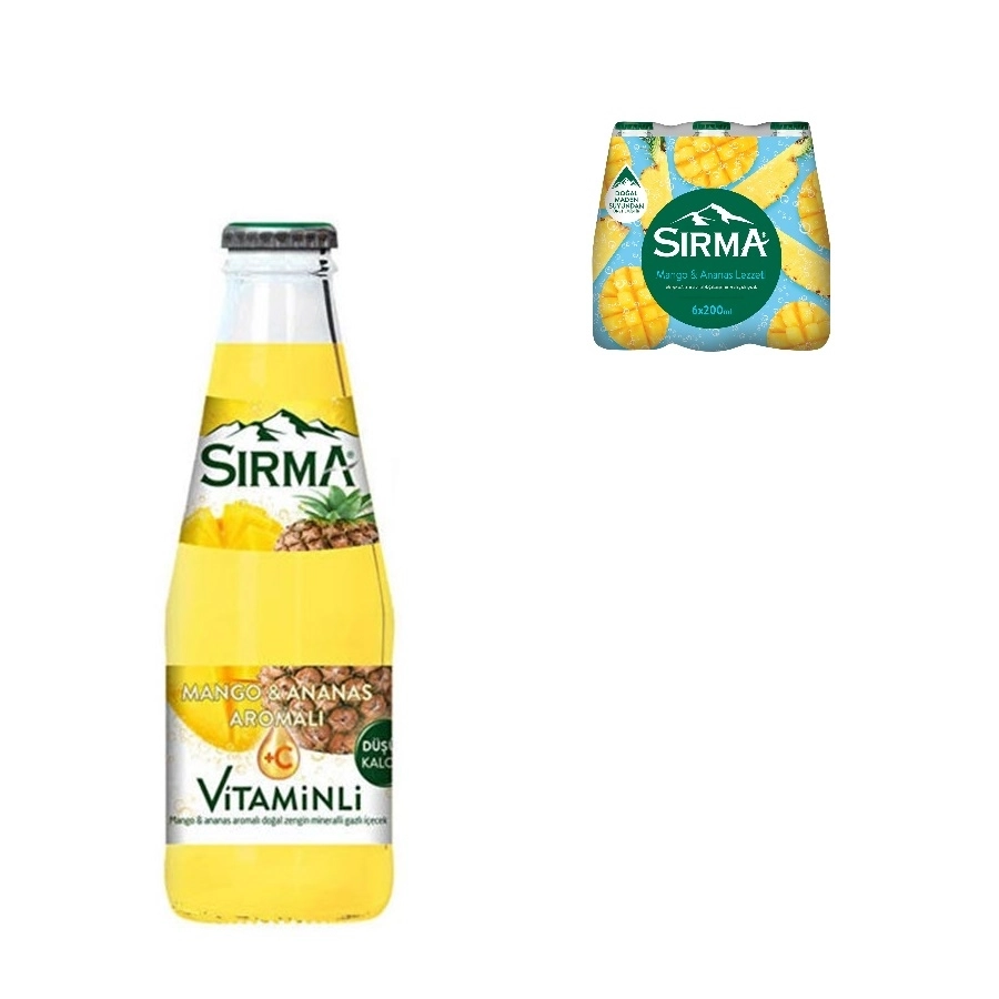 Sırma Mango Ananaslı Soda 200ml *6 lı Paket