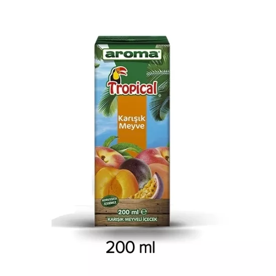Aroma Tropical Karışık Meyve 200ml Pipetli *27 li Koli