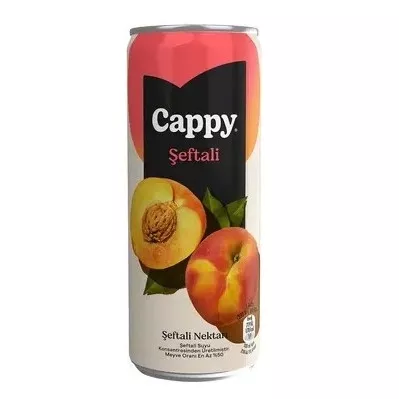 Cappy Şeftali 330ml Teneke Kutu *12’li Koli