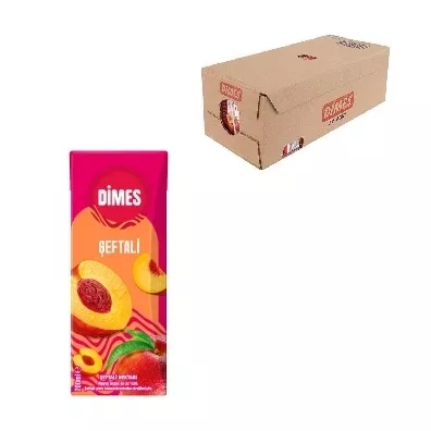 Dimes Şeftali 200ml Pipetli *27 li Koli
