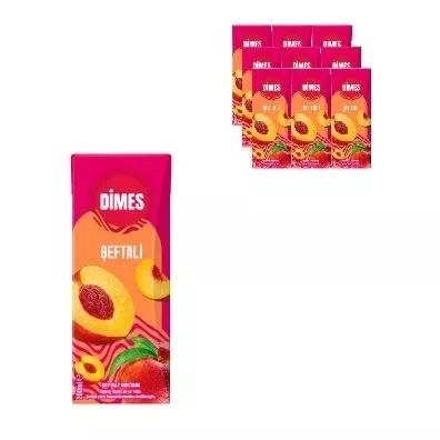 Dimes Şeftali 200ml Pipetli *9 Adet