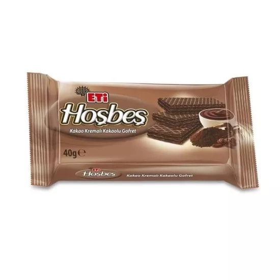 Eti Hoşbeş Gofret Kakao Kremalı 40gr *24 lü Paket