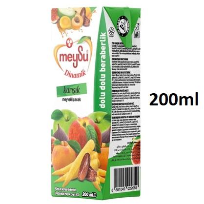 Meysu Dinamik Karışık 200ml Pipetli *27’li Koli