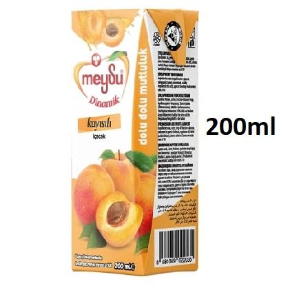 Meysu Dinamik Kayısılı 200ml Pipetli *27’li Koli