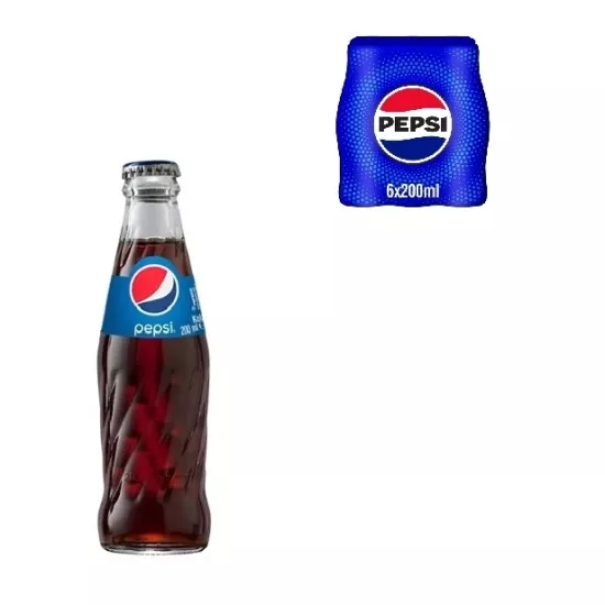 Pepsi Cam Şişe 200ml *6 lı Paket