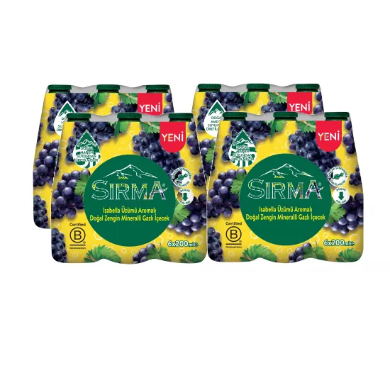 Sırma isabella Üzümlü Soda *24 lü Koli