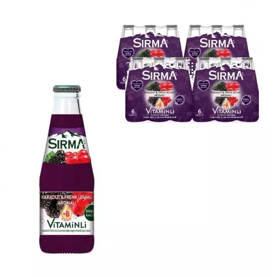 Sırma Karadut Frenk Üzümlü Soda *24 lü Koli