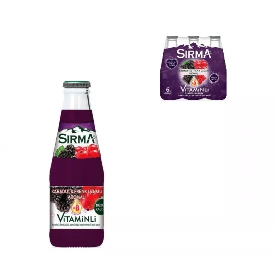 Sırma Karadut Frenk Üzümlü Soda 200ml *6 lı Paket