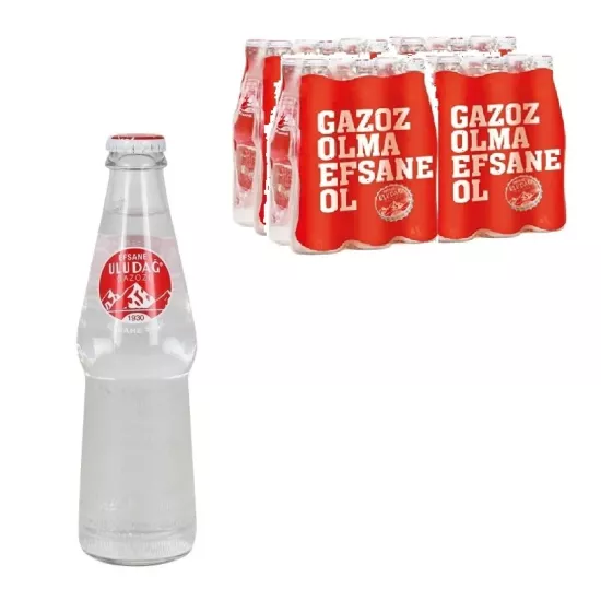 Uludağ Efsane Gazozu Cam Şişe 200ml *24 lü Koli