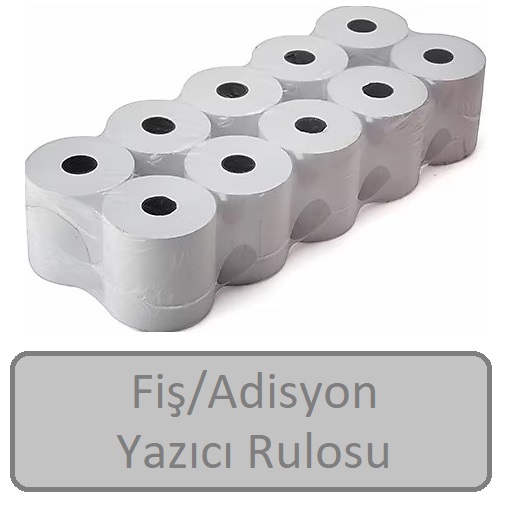 Termal Fiş/Adisyon Yazıcı Rulosu 80x25 *10 lu Paket
